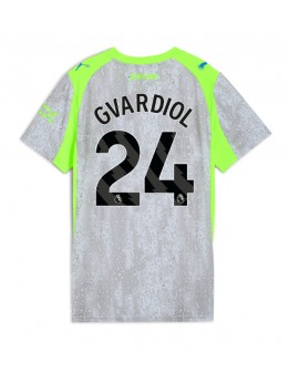 Ženski Nogometna dresi replika Manchester City Josko Gvardiol #24 Tretji 2025-26 Kratek rokav